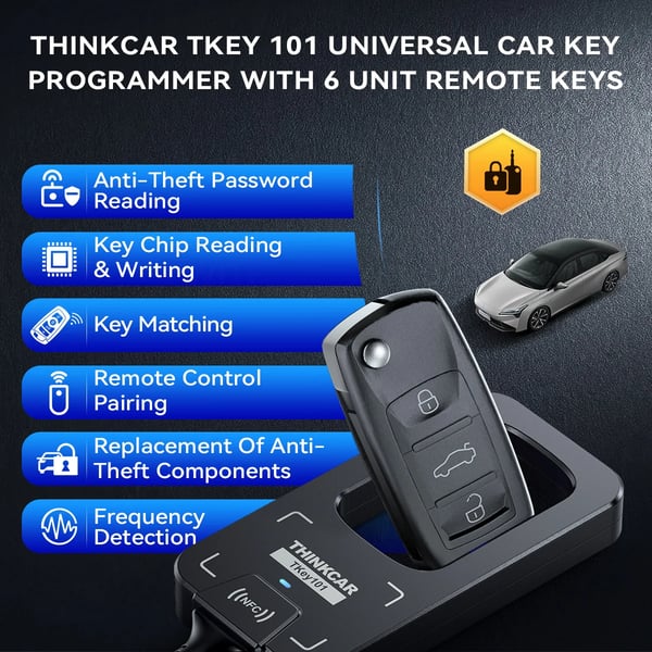 Bildiagnoseværktøj, Omfattende systemdiagnostik, Livstidsopdateringer,THINKCAR TKEY 101