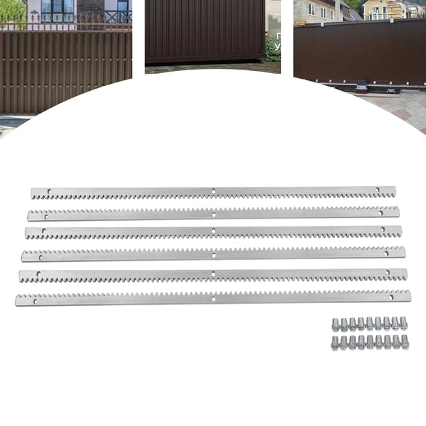 Skridende Port Gear Rack, Stålmateriale, 1m Længde, 30mm Højde, 12mm Tykkelse, Modul 4