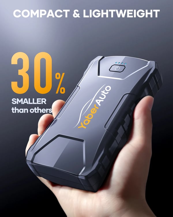 Jump Starter, 13800mAh Power Bank, Nødlys,2000A