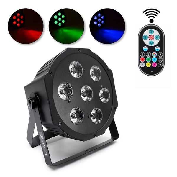 Lava valo, 7x3W RGBW LEDit, DMX-ohjaus,EU Plug 4PCS