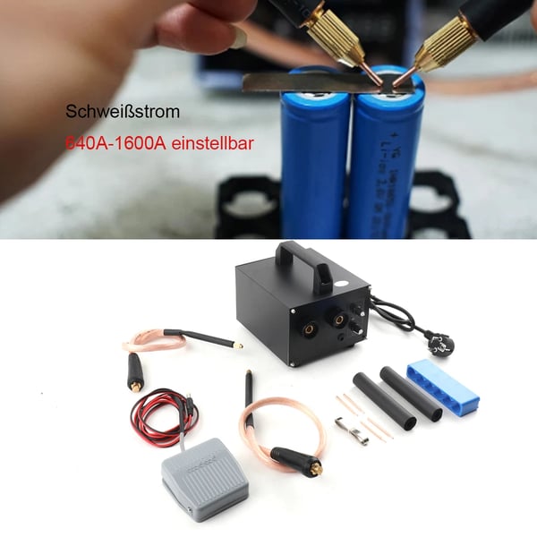 Punktsvejsningsmaskine, 220V Dual Pulse, 640A-1600A Strøm, 20ms-1s Tid, Inkluderer 4 Svejsenåle, Høj Ydelse