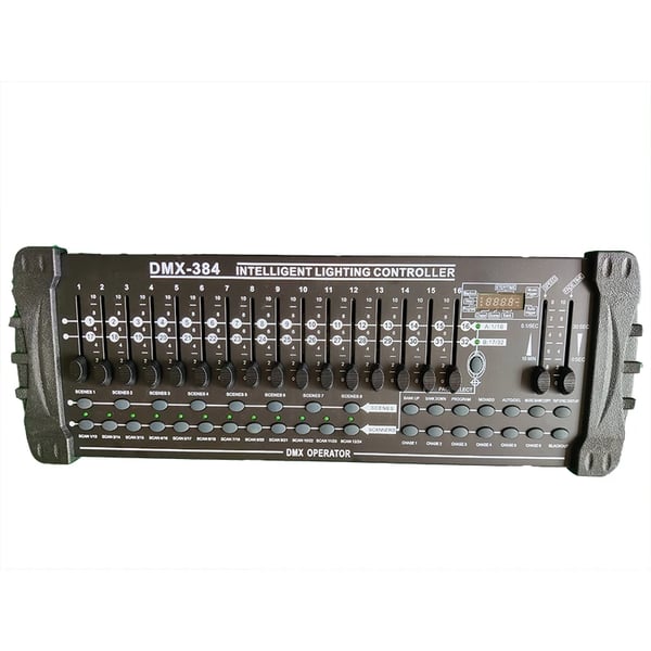 DMX Controller, 15 W Effekt, 90-240V Spænding, CE Certificering, FCC Certificering, 38,5 x 24 x 4,5 cm Dimensioner