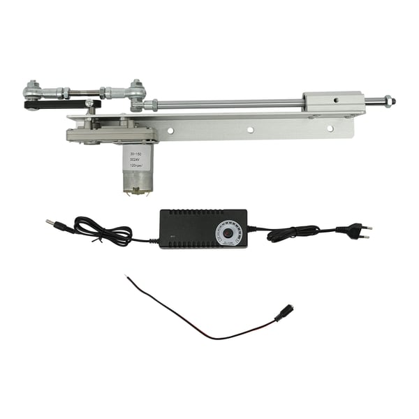 Lineær aktuator, justerbar slaglængde 3-15cm, hastighedsområde 20-120RPM, trykkapacitet 2,2-22,05lbs, kompatibel med DC24V-motorer