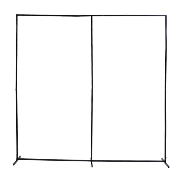 Häätkaari, Neliömuoto, Kestävä Rautarakennus,7.5x7.5ft, musta