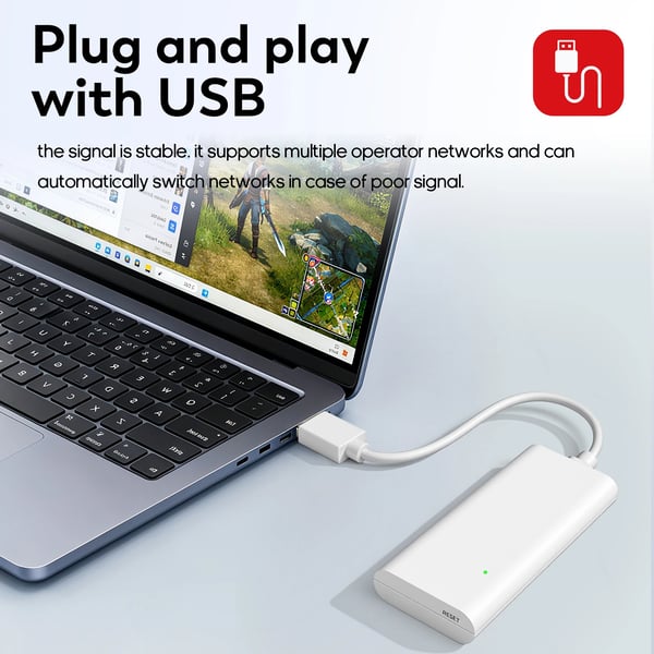 Mobil WiFi Hotspot, 150 Mbps Hastighed, USB Kompatibilitet,Guld