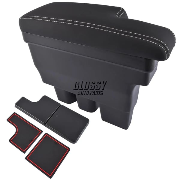 Armlænsopbevaringsboks, 38CM længde, 34CM bredde, 18CM højde, passer til Suzuki Jimny JB64 JB74, vægt 1.75KG
