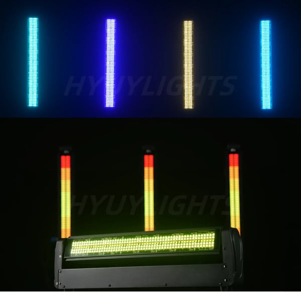 LED Moving Head Light, Dual Beam Effekter, 360° Rotation,2PCS Lys, EU Stik