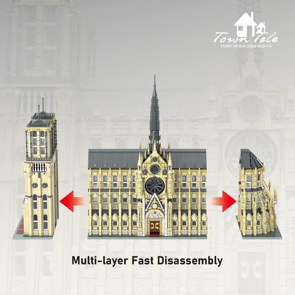 Samlingsmodel, Dekorativ Udstillingsstykke, Højsværhedsgrad Samling,Med Kasse, Notre Dame de Paris