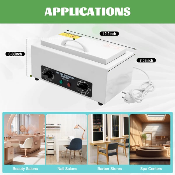 Højtemperatursterilisator, 220V, 300W, 2L kapacitet,M
