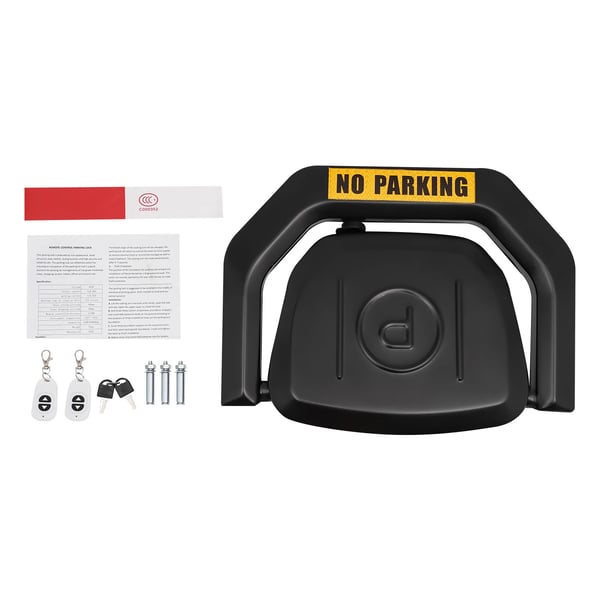 Bilparkering Lås, Fjernbetjening, Intelligent Alarm System,sort
