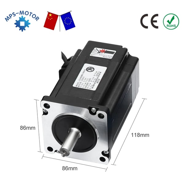Nema34 Lukket Sløjfe Steppermotor, Høj Holdetorque 8.5N.m, Høj Strøm 6.0A,14 mm