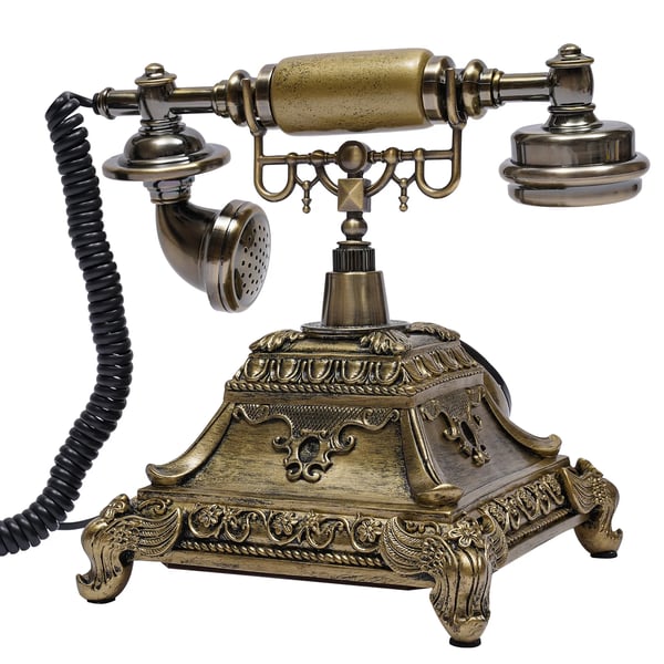 Rotary telefon, Holdbart plastik, Dimensioner 22 cm x 18 cm x 14 cm, Kompatibel med standard telefonlinjer, Genopkaldsfunktion inkluderet, Vægt 1,5 kg