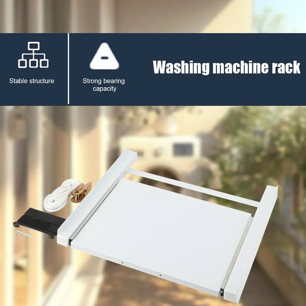 Vaskemaskine Rack, Justerbart Design, Skydereol, Holdbart Metal
