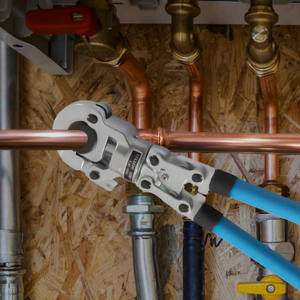 PEX Crimping Værktøj, Ergonomisk Design, Komplet Sæt,Lys blå
