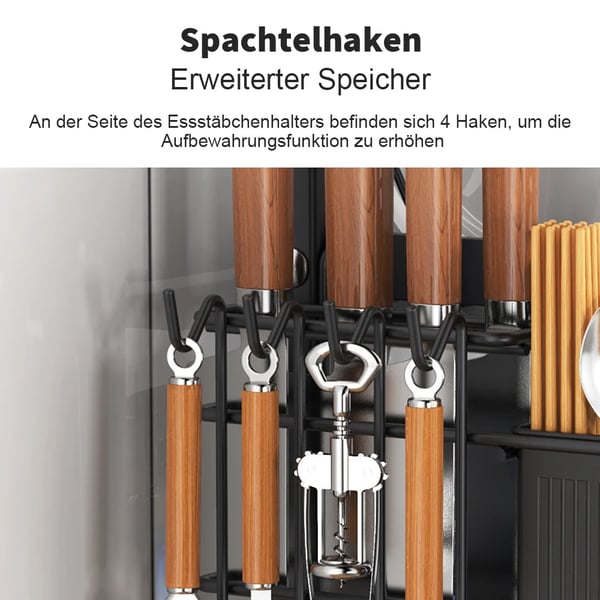 Opvaskestativ, Kompakt Design, Robust Konstruktion,3 niveau