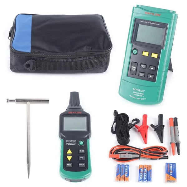 Rørdetektor Tracker, DC 12 ~ 400 V, AC 12 ~ 400 V, 125 kHz Frekvens, LCD Skærm, 190 * 89 * 42,5 mm