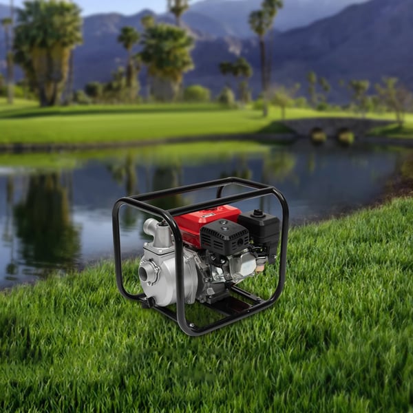 Benzinmotor Vandpumpe, Høj Flow Rate 264 Gal/min, Holdbar Aluminium- og Gussejernsdesign,EU, 170F-7.5HK