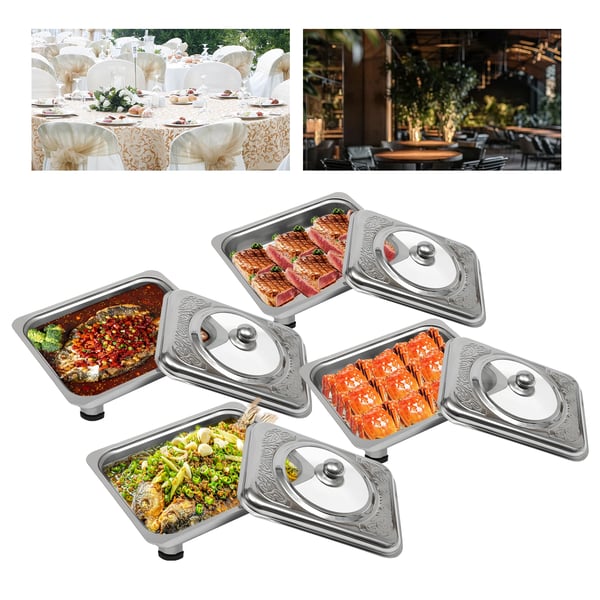 Buffébricka, Rostfritt Stål, Avtagbara Ben,4PCS