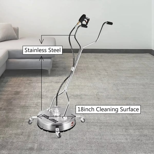 Overflade rengøringsmiddel, 4000 PSI, rustfrit stål konstruktion,18tommer