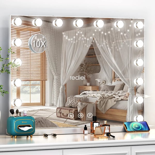Sminkspegel, LED-belysning, Touch Sensor-funktion,VIT