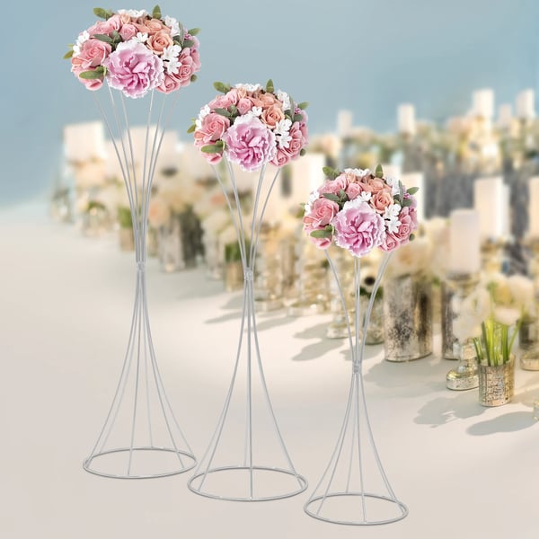 Blomsterställning, Elegant Design, Robust Järnkonstruktion,Silver
