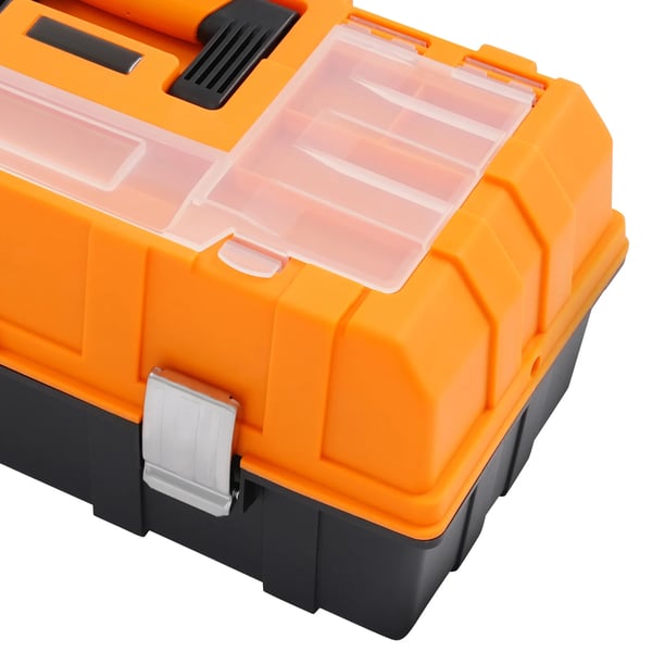 Værktøjskasseorganisator, bærbar opbevaring, multifunktionelt design,Orange Sort