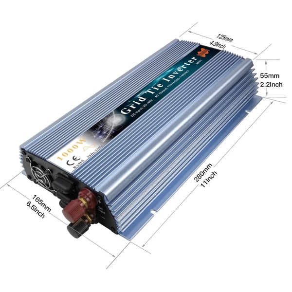 Grid Tie Mikroinverter, 1000W Effektudgang, 230V AC Spænding,1000W, DC 22-50V, 230v