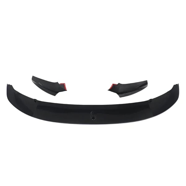 Front Lip Diffuser, Holdbart ABS Plastik, Nem Installation,glansende sort