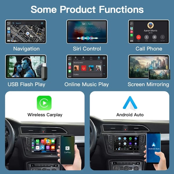 CarPlay ja Android Auto -moduuli, kaksoiskaistainen WIFI, ajoneuvoyhteensopivuus,MIB MIB2