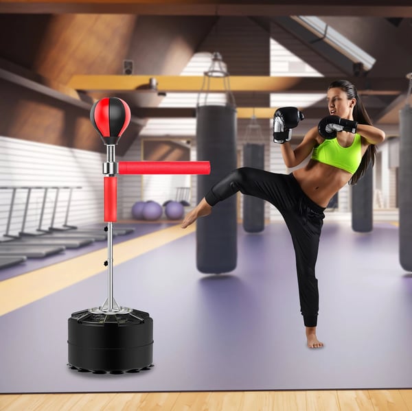 Boksereaktion Mål, 360° Rotation, Justerbar Højde,sort
