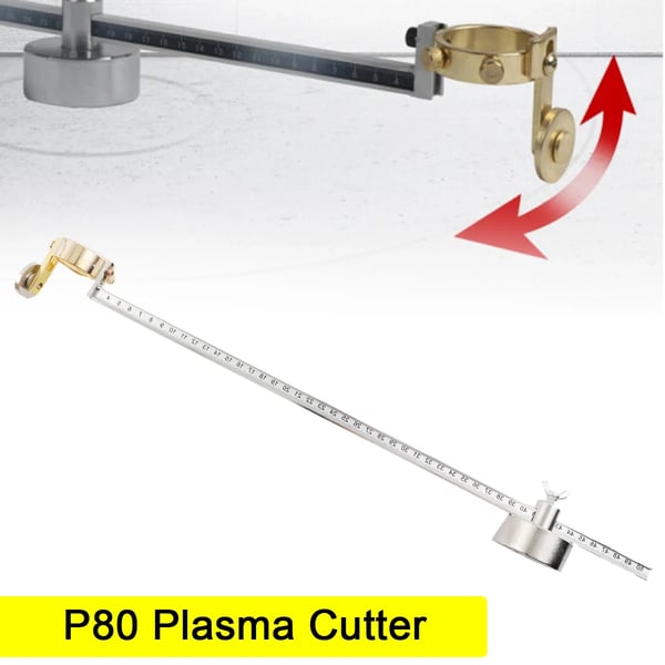 Plasmaskærer måler, justerbar skærevinkel op til 100 cm, magnetisk base, holdbar stålkonstruktion, letvægt på 1 kg