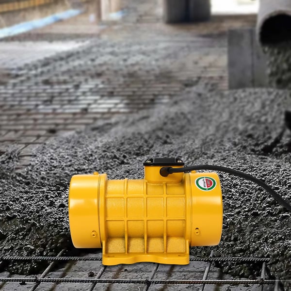 Betonvibrator Motor, 250W Effekt, Holdbar Støbejernskonstruktion,Gul, EU
