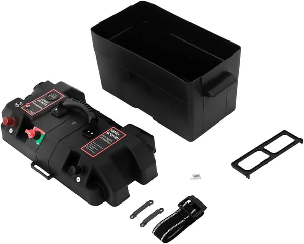 Batteriboks, Dobbelt USB-port, Realtidsmonitorering,sort
