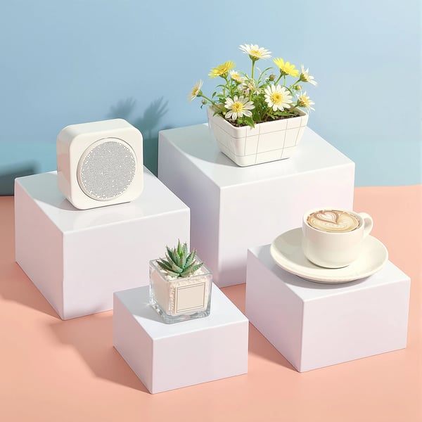Acryl Display Stativ, Alsidig til Fester, Stabelbart Design,Hvid