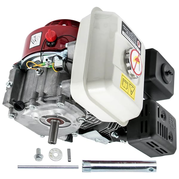 Erstatningsgasmotor, 5,5 HK, 4,1 KW, 4-takts, 3 cylinder, dimensioner 12x23x12 tommer