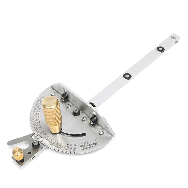 450mm Gevindmåler, Justerbare vinkler, Behageligt greb, Kompatibel med 30mm T-skinne