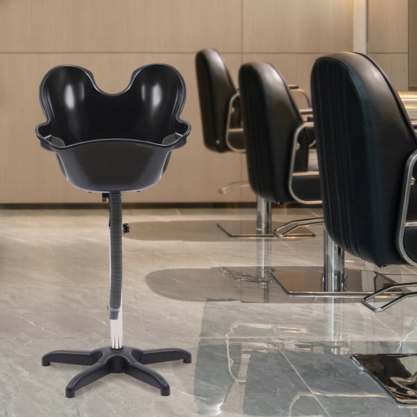 Hårvaskebassin, Justerbar Højde, Ergonomisk Design,sort