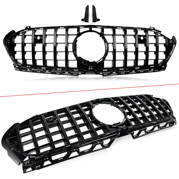 Frontbumpergrill, Stilfuldt Design, Forbedret Luftstrøm,Glansende Sort