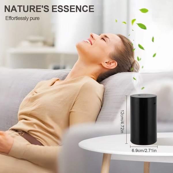 Æterisk olie diffuser, Højde 15 cm, Diameter 7,5 cm, Passer til op til 20 ml flasker, Batteridrevet, Tre tågeniveauer