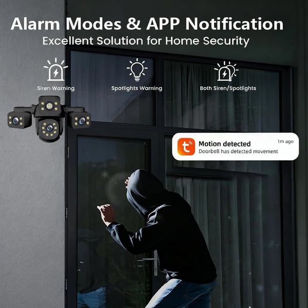 IP Kamera, 15MP, Automatisk Sporing,EU-stik, 8K WIFI Ingen SD-kort