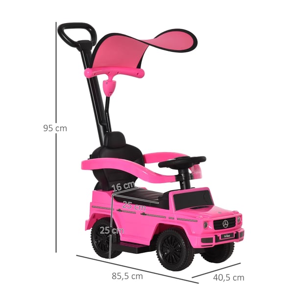 Kørebil, Holdbar Metal Konstruktion, Sikker og Stabil Design,Pink