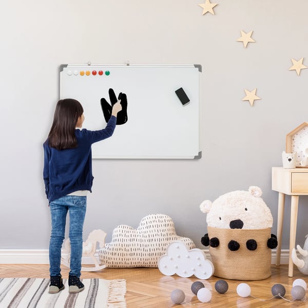 Whiteboard, Magnetisk Overflade, Aluminiumramme,36*24 tommer