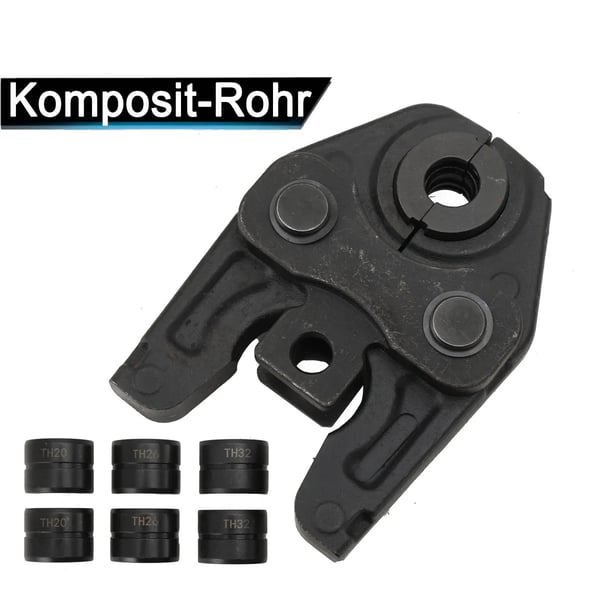 Pressz tänger, rostfritt stål, kompatibel med PEX-rörstorlekar, högtrycksprestanda, ergonomisk design, TH-typ formkompatibilitet