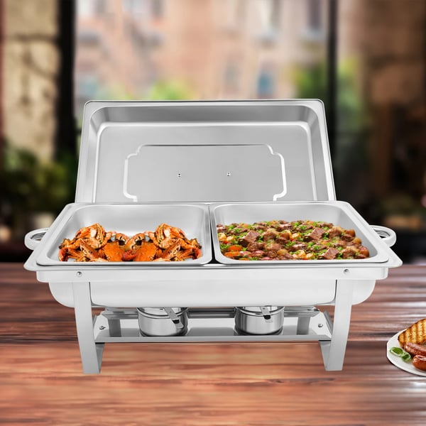 Chafing Dish Set, Rostfritt Stål, Bufféserver,Silver