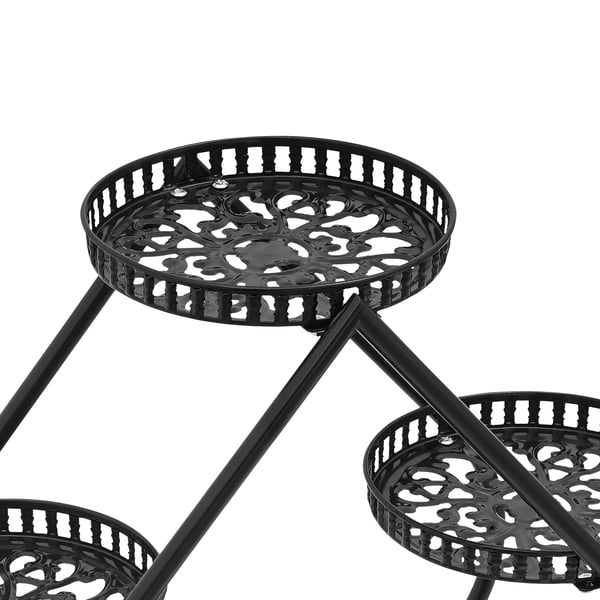 Plantebord, Multi-niveau Design, Robust Jernkonstruktion,sort