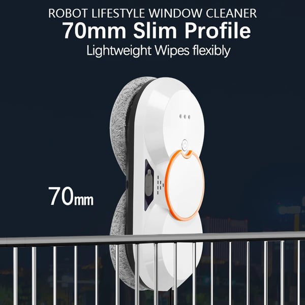 Vinduesvasker Robot, Smart Rengøring, Dobbelt Vandtank,2.4G, EU, HVID