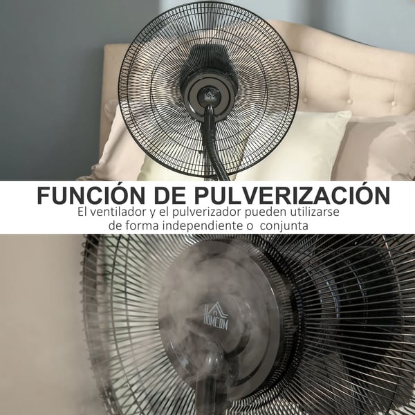 Køleventilator, Vanddampfunktion, Fjernbetjening, Stativdesign,EU, Brun