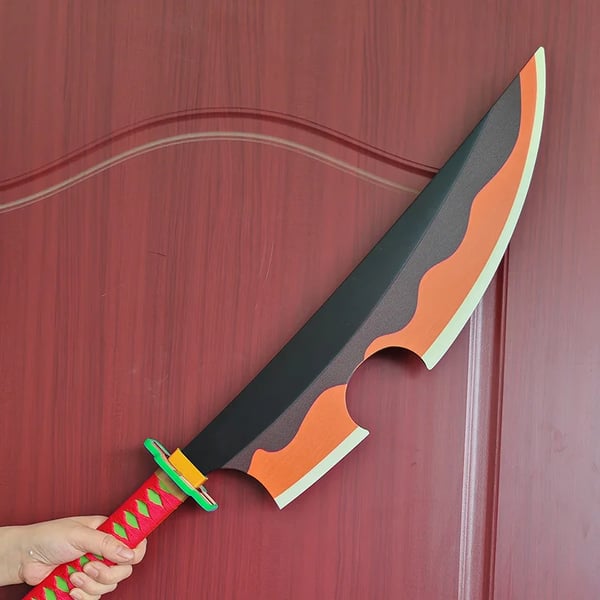 Bamboo Katana, Total længde 31,5 tommer, Klinge længde 51,5 tommer, Håndtag længde 27 tommer, Alder anbefaling 14+, CE certificeret