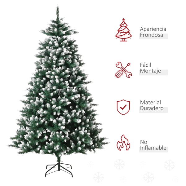 Tekok julgran, realistisk design, enkel montering, grön, 2m