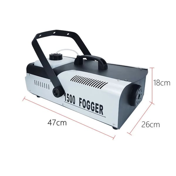 Røgmaskine, 1500W effekt, 90-240V spænding, 249-2000 lysflux, DMX scenelys, CE-certificering